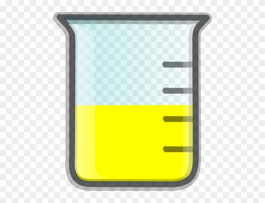 Yellow Water Cliparts - Beaker With Yellow Liquid Clipart - Png Download