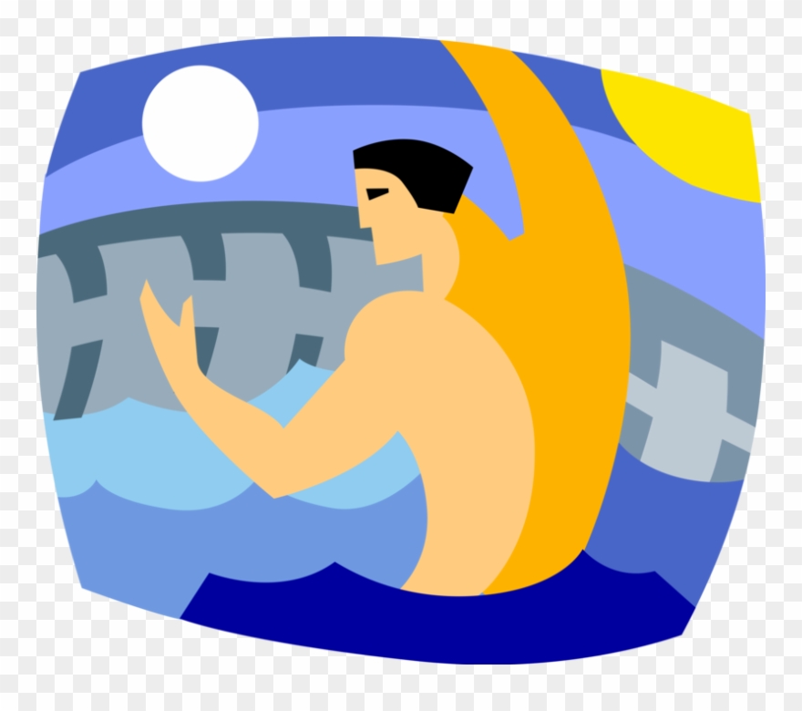 Vector Illustration Of Water Polo Team Water Sport - Illustration Clipart