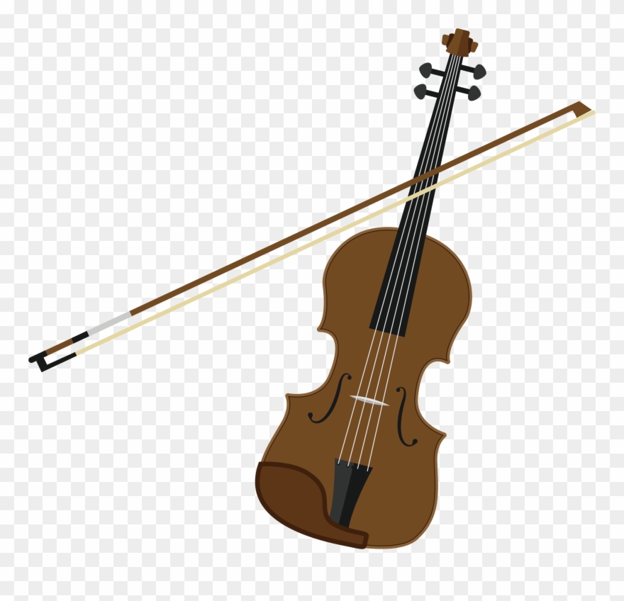 Vector Transparent And Bow Big Image - Violin And Bow Clipart - Png Download