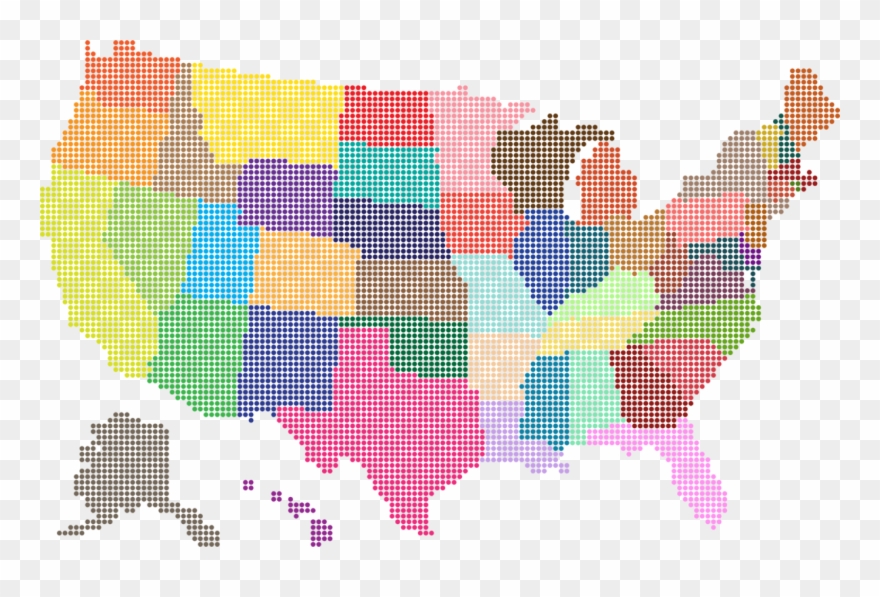Flag Of The United States Map Computer Icons U - United States Map Dots Clipart