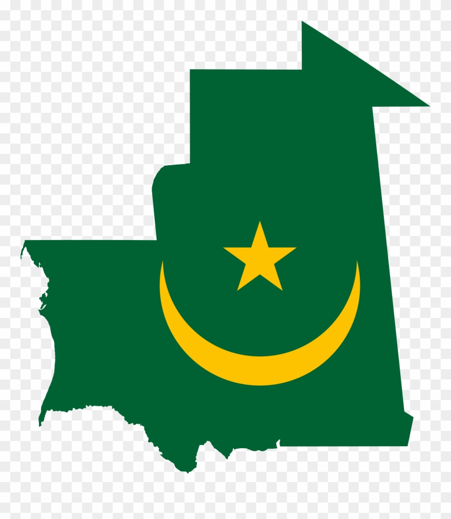 Flag Of Mauritania Map National Flag - Mauritania Flag And Map Clipart