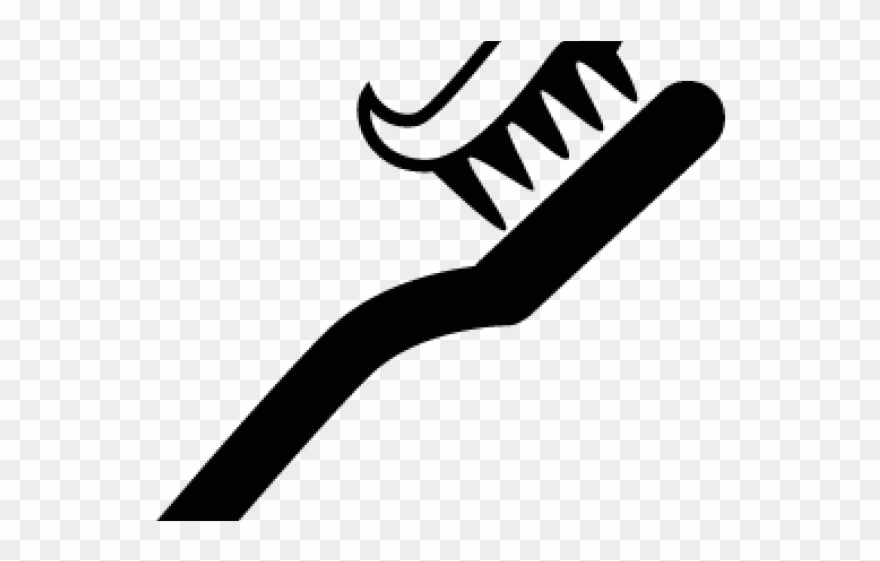 Toothbrush Clipart Silhouette - Toothbrush - Png Download