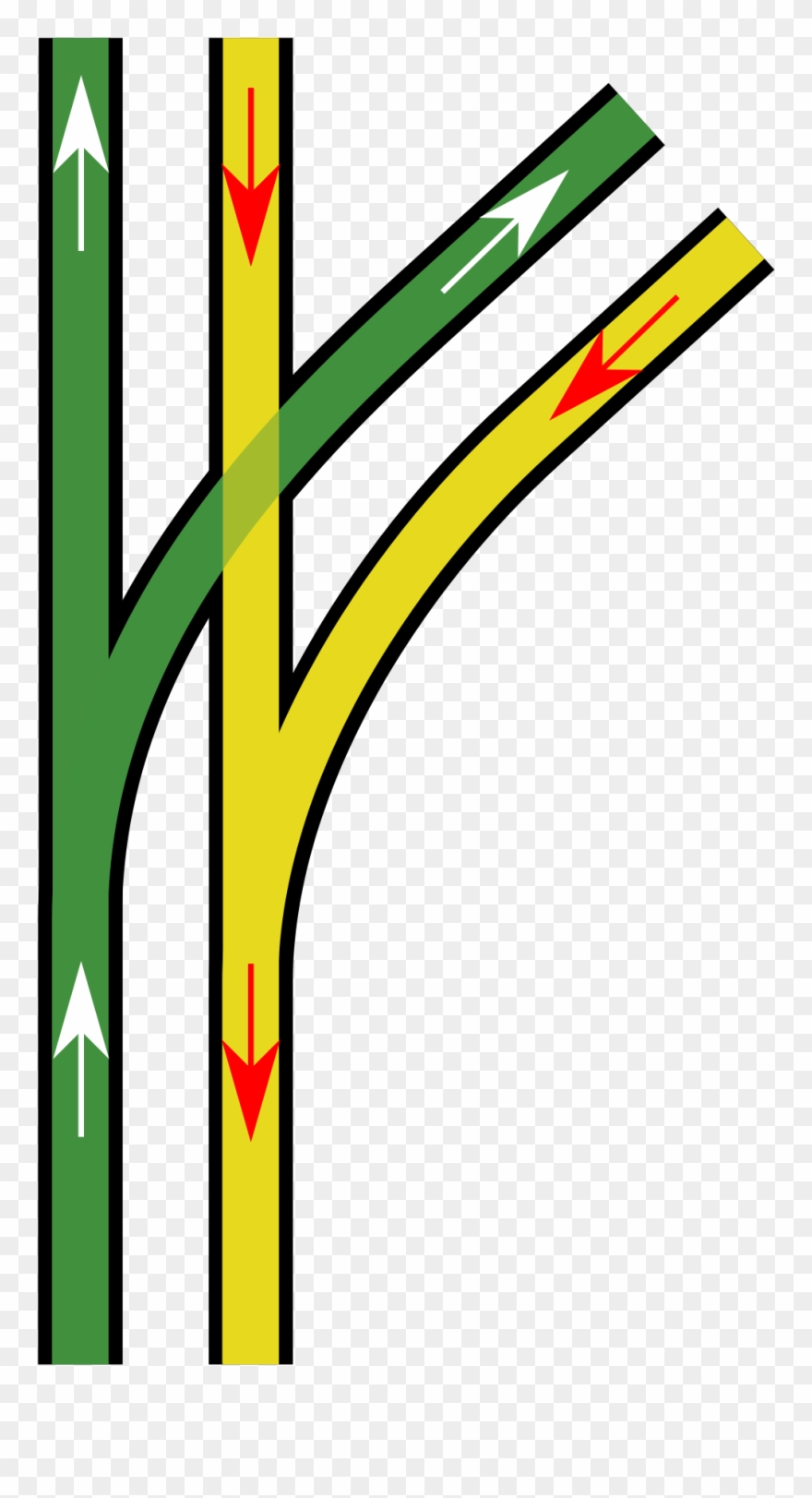 Double Junction In Railway Clipart