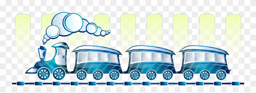 Blue Train By Viscious-speed On Clipart Library - Long Blue Train Clipart - Png Download