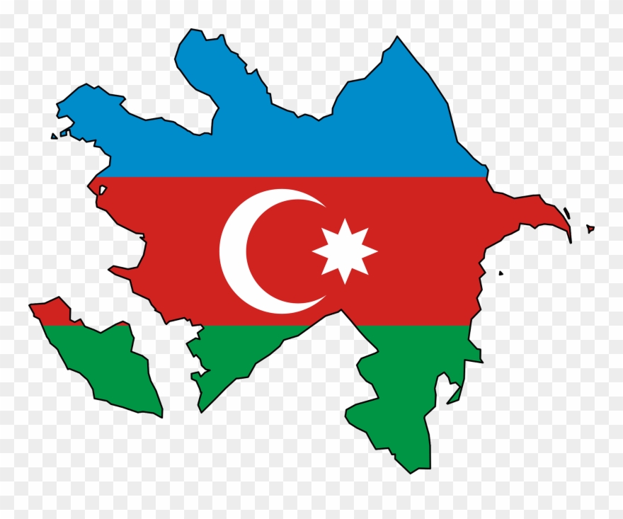 World Flags Clipart - Azerbaijan Flag Map - Png Download