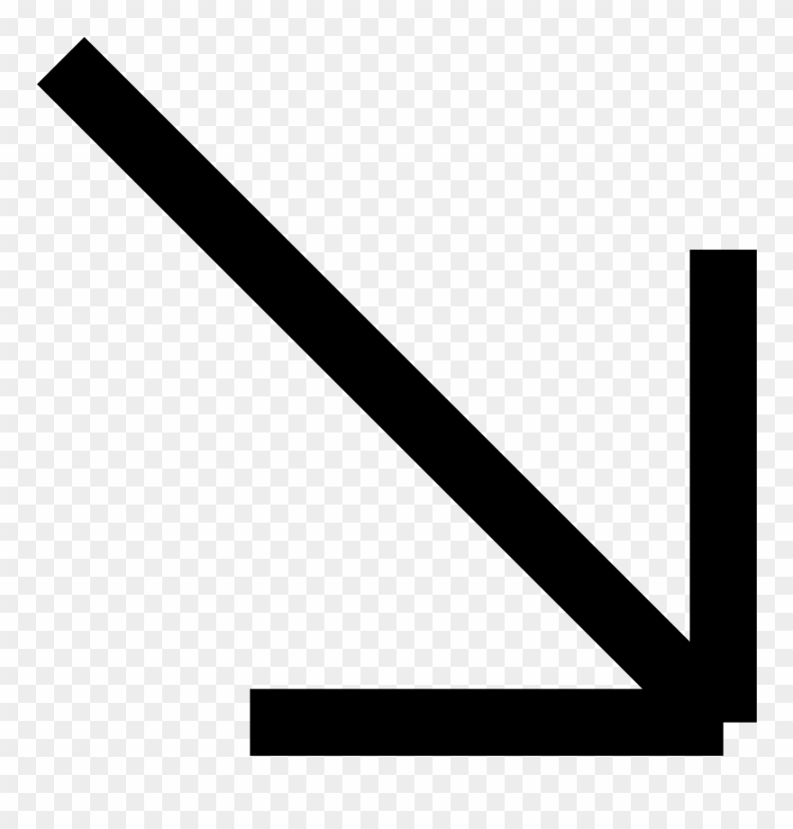 Open - Arrow Down To The Right Clipart