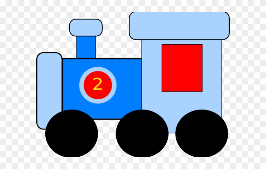 Long Clipart Little Train - Red And Blue Train - Png Download