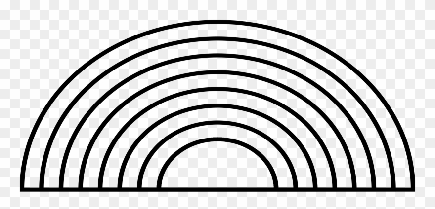 Drawing Rainbow Line Art Computer Icons Black And White - Arcoiris Para Colorear Clipart