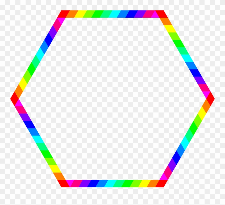 Hexagon Clipart Rainbow - Rainbow Hexagon Png Transparent Png