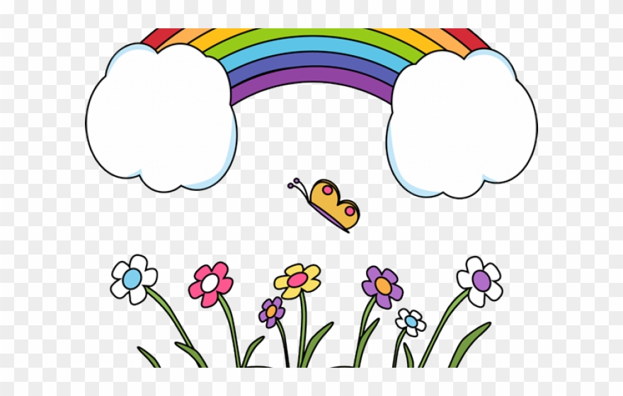 Rainbow Clipart Scene - Kids Motivation Poem - Png Download