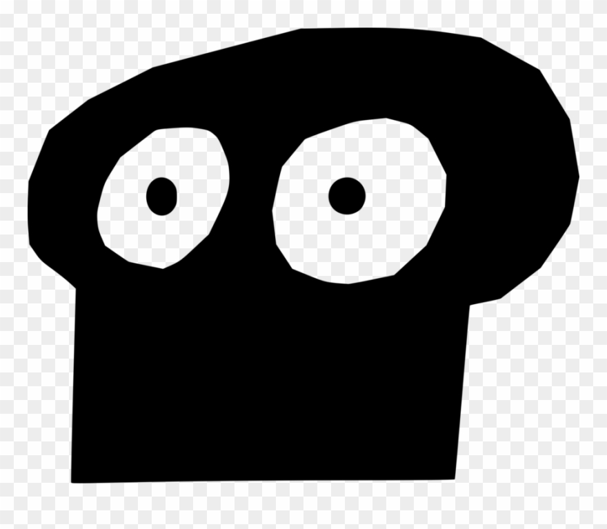 Skull 59 Black White Cartoon - Clip Art - Png Download