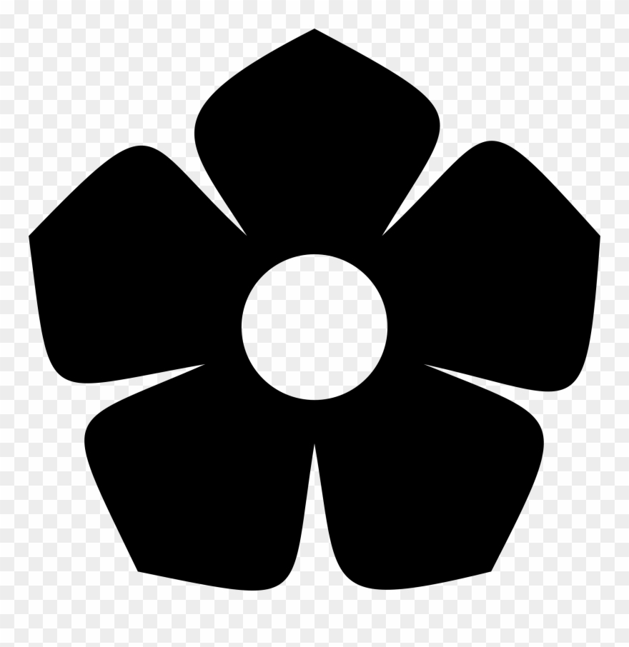 Big Image - Flower Silhouette Clip Art - Png Download