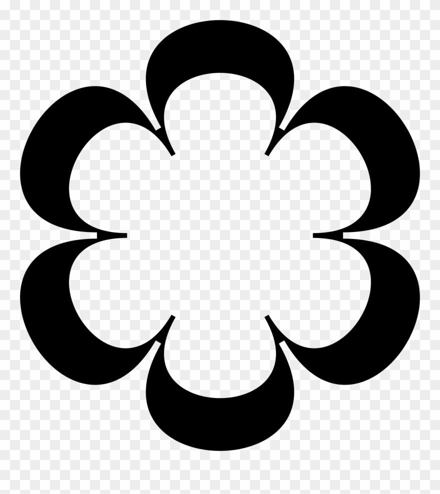 Big Image - Flower Clipart Silhouette - Png Download