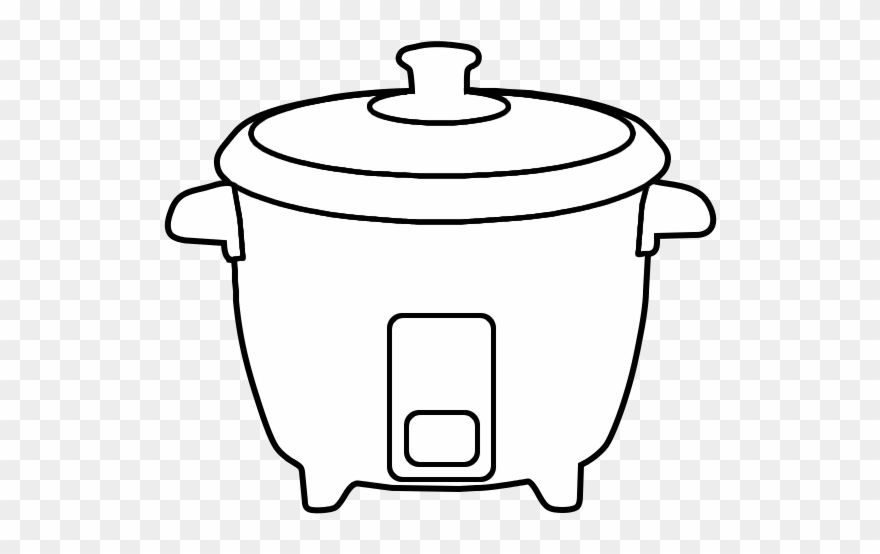 Rice Cliparts Outline - Rice Cooker Clip Art - Png Download
