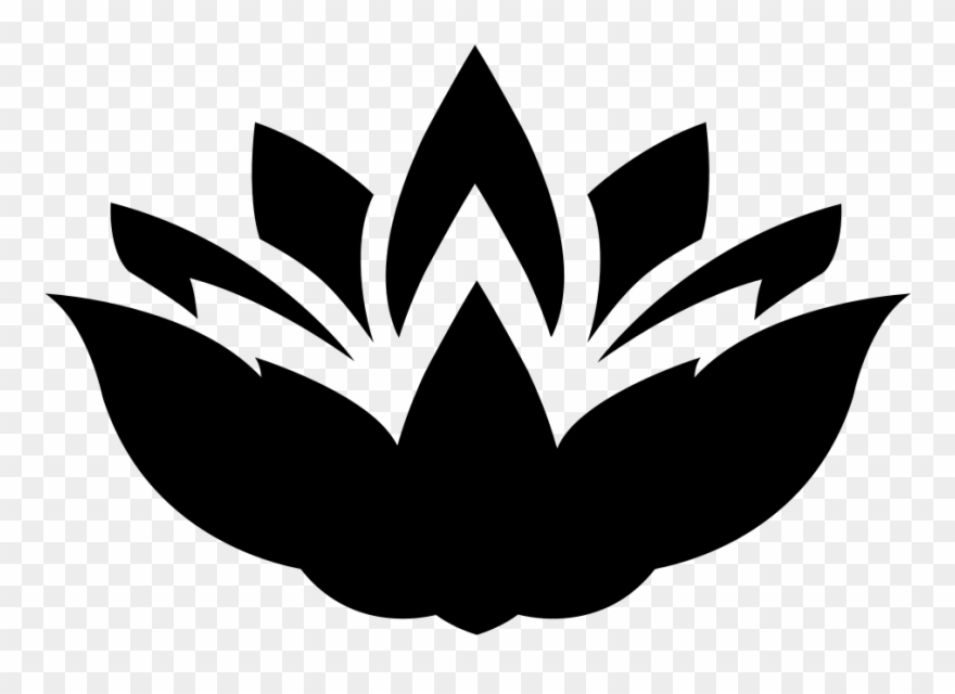 Lotus Flower Silhouette - Lotus Silhouette Clipart
