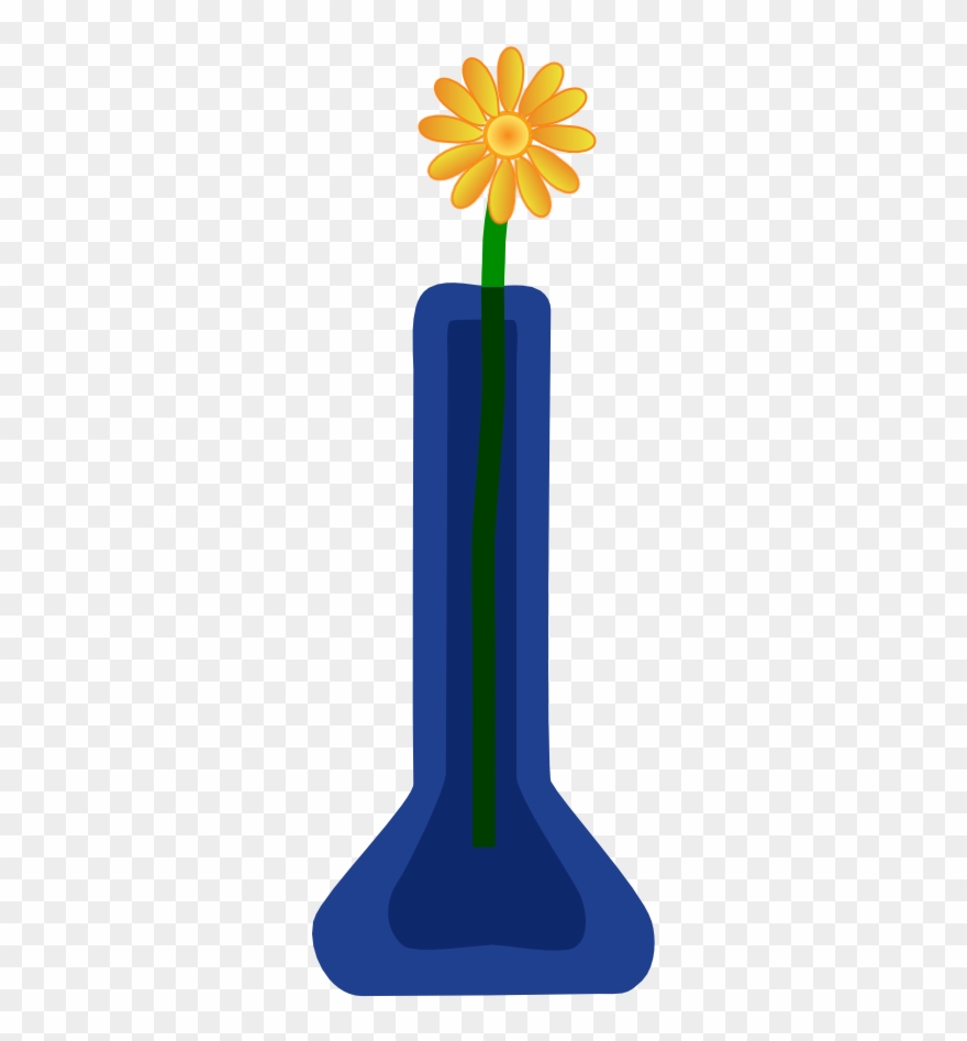 Flower In Vase - Clip Art - Png Download