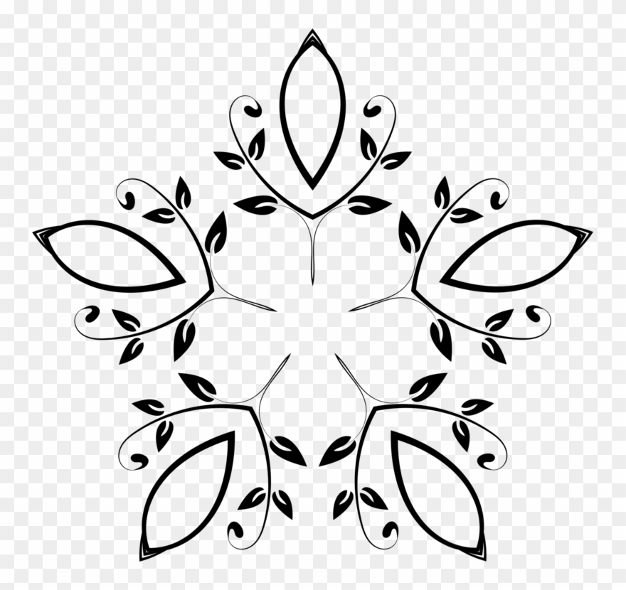 Petal Symmetry Flower Geometry Point - Geometric Flowers Clipart