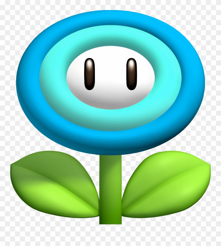 Clip Black And White Stock Ice Table Mario Ememies - Super Mario Ice Flower - Png Download