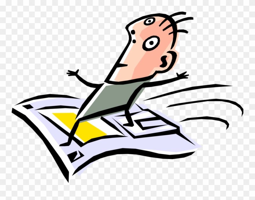 Vector Illustration Of Surfer Dude On Digital Media - Cost Clipart