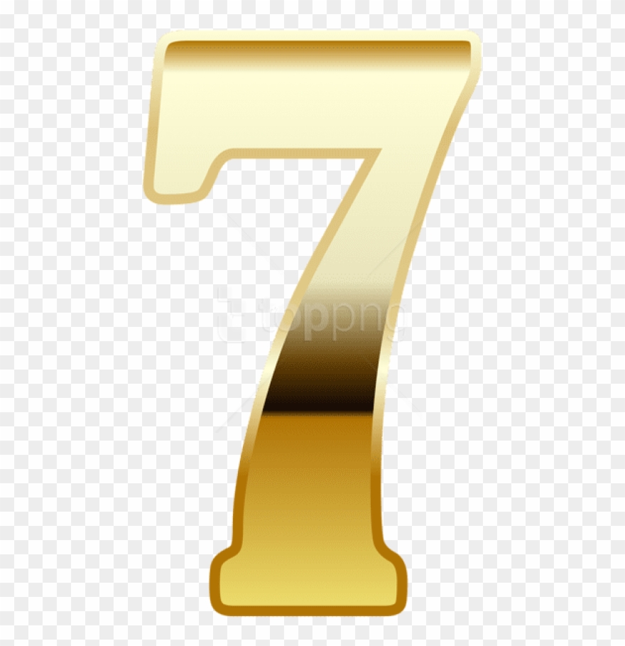 Free Png Download Gold Number Seven Clipart Png Photo - Number Seven Gold Png Transparent Png