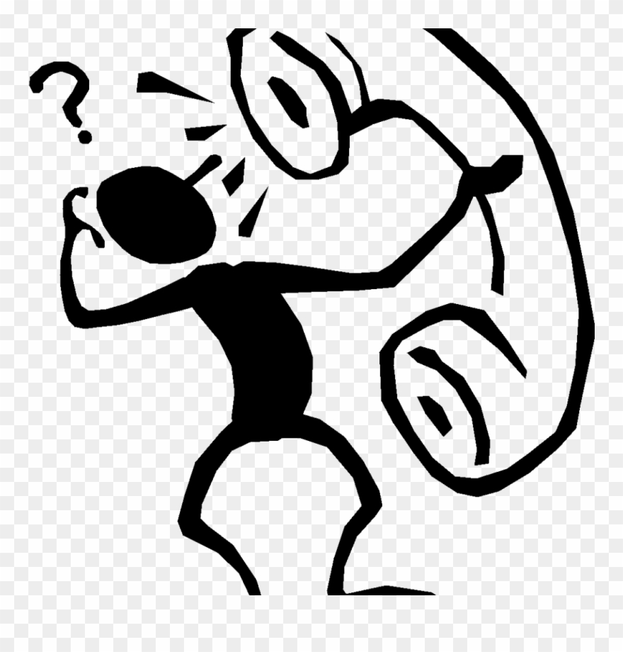 Stick Figure Holding Phone Clipart