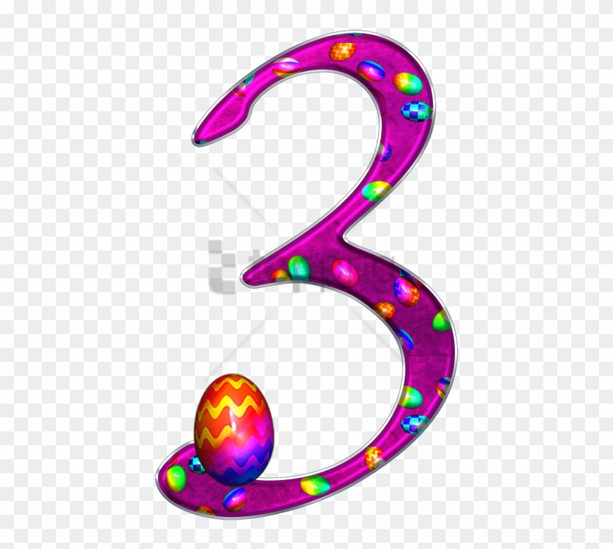 Free Png Easter Theme Number 3 Png Image With Transparent Clipart
