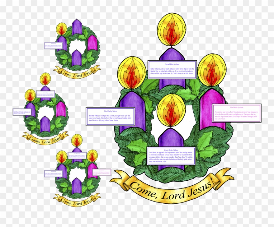 Cutout Advent Wreath Llco074 Advent Wreath With Label Clipart (4442680) PinClipart