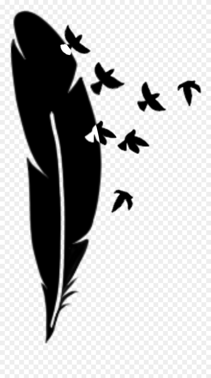 Feather Tattoo Png - Illustration Clipart