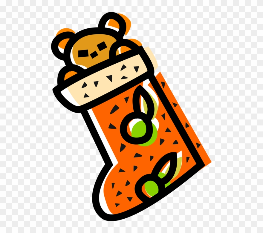 Stocking Vector Stuffed Clipart
