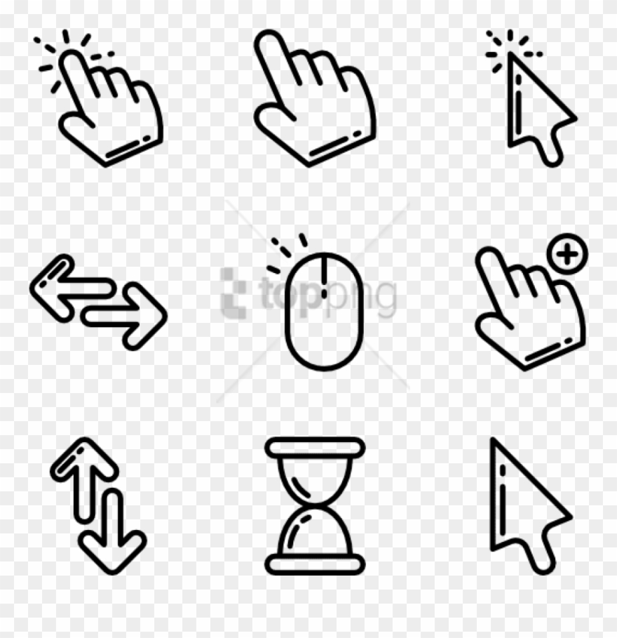 Free Png 13 Cursor Pointer Icon Packs - Cursor Icons Clipart