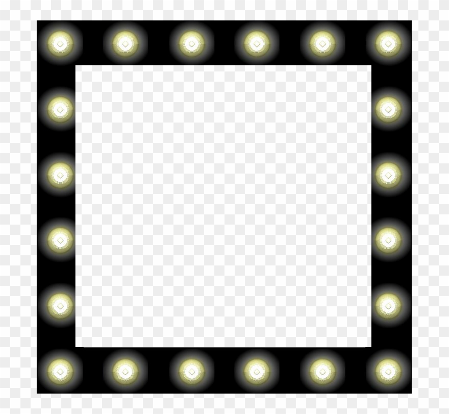 Frame Dressingroom Backstage Sign Ⓒ - Theatre Lights Frame Png Clipart