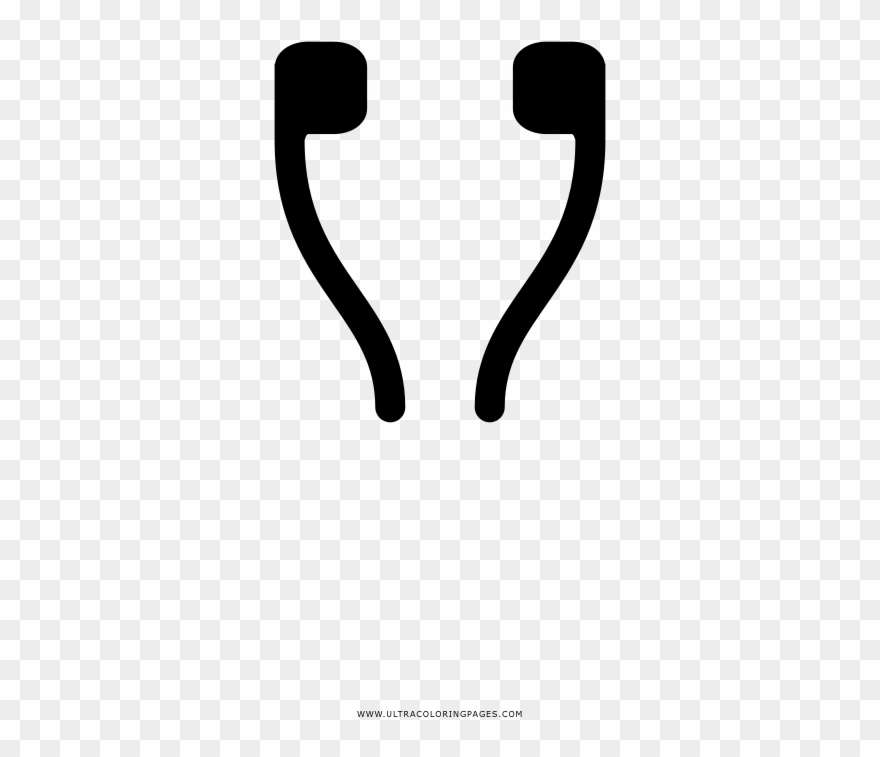 Earbuds Coloring Page Clipart
