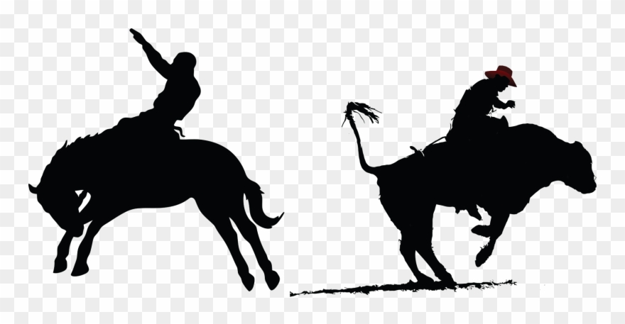 12 Best Rodeo Art Images On Pinterest Rodeo Graphics - Silhouette Cowboy Rodeo Transparent Clipart