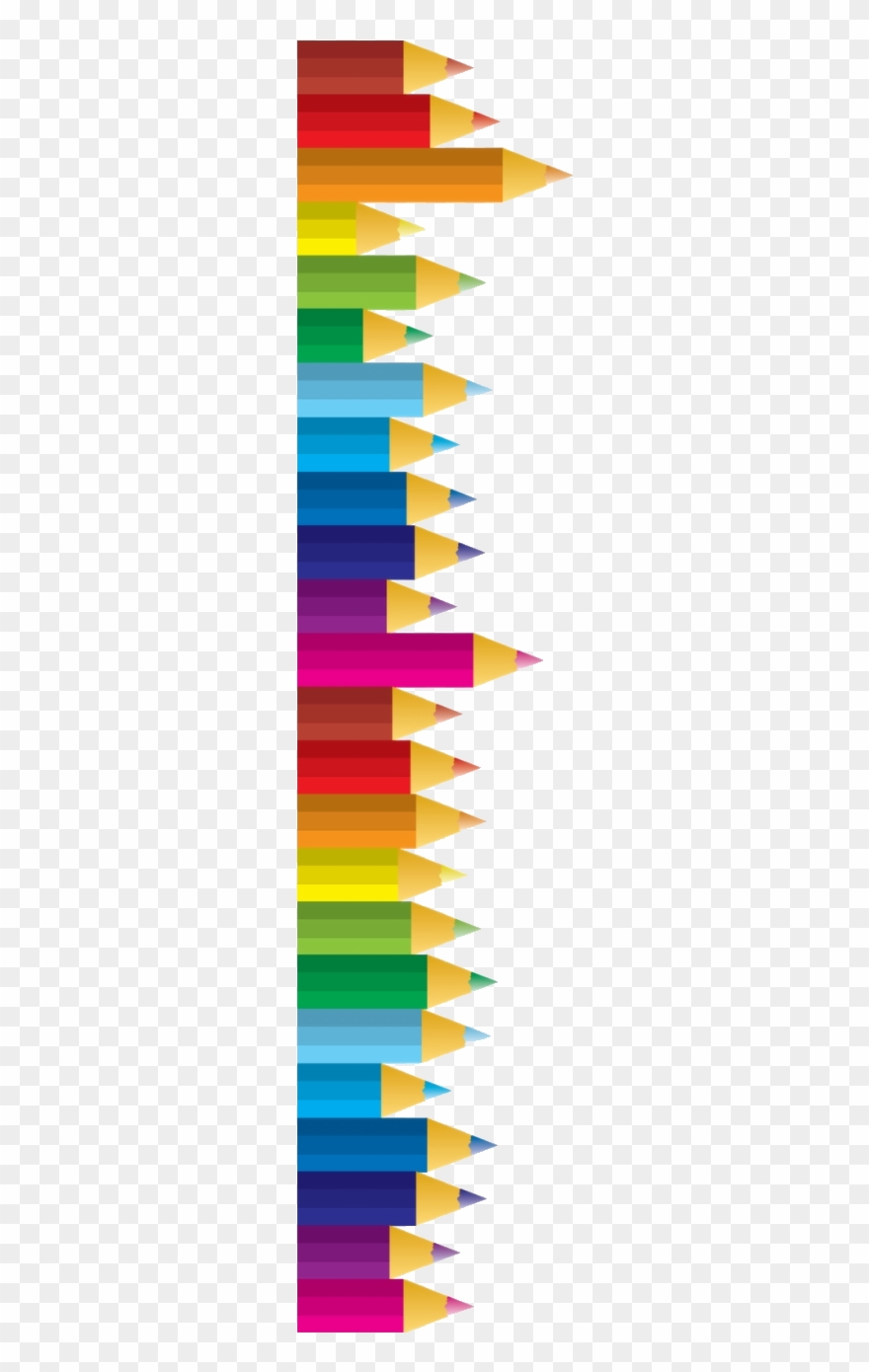 Pencil Colored Pencils Clipart Transparent Images Free - Pencil Border Clipart - Png Download