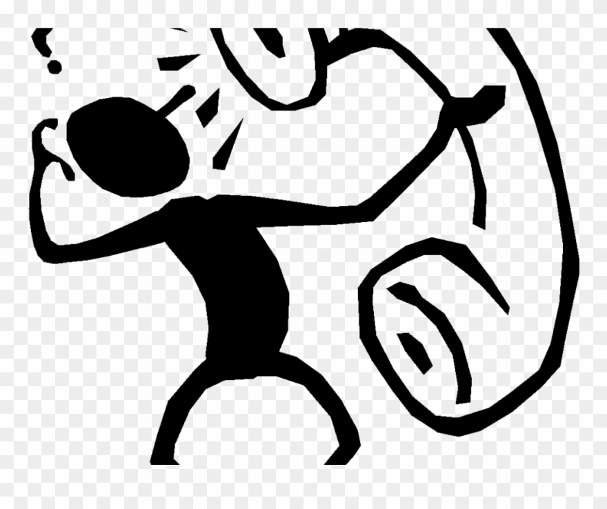 Stick Figure Holding Phone Clipart