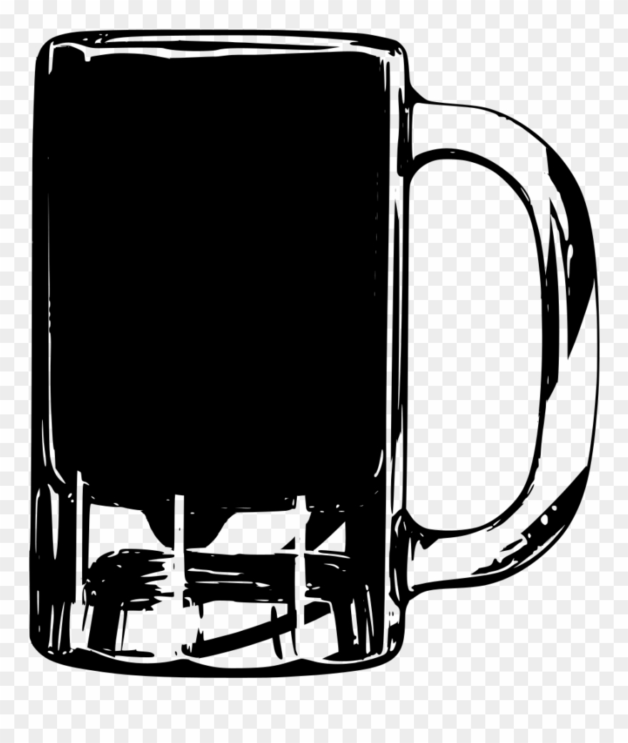 Download Png - Кружка Пива Арт Черного Цвета Clipart