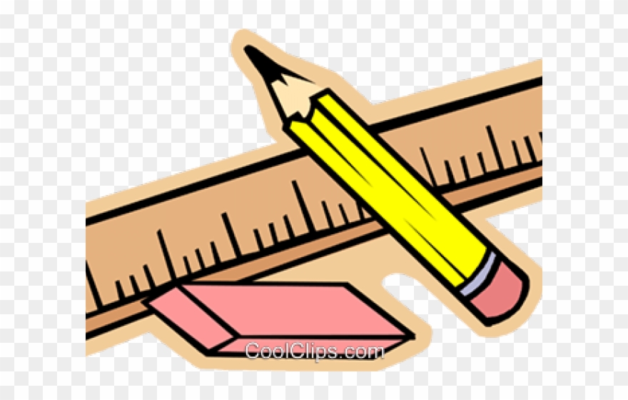 Ruler Clipart Eraser - Pencil And Eraser Clip Art - Png Download