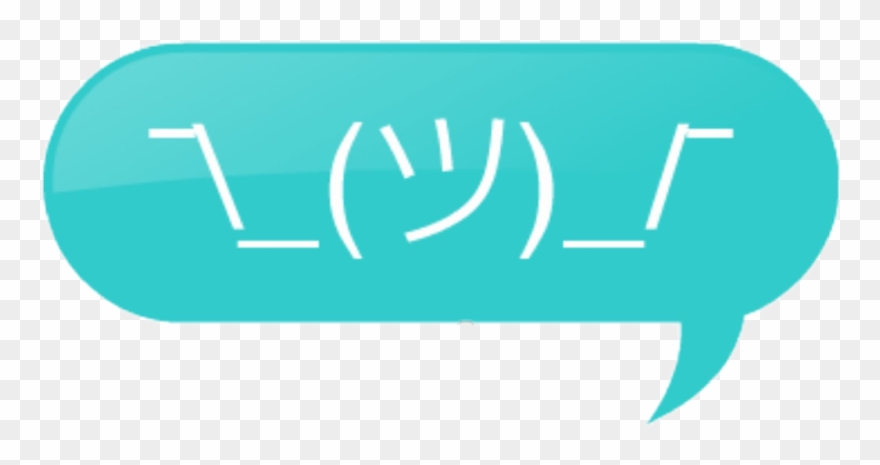 #text #shrug #cyan #aesthetic - Shrug Bitmoji Clipart