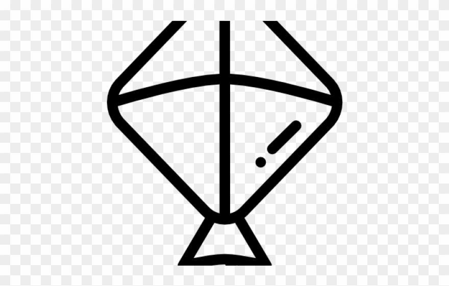 Leisure Clipart Black And White - Kite Flying Kite Clipart Black And White - Png Download