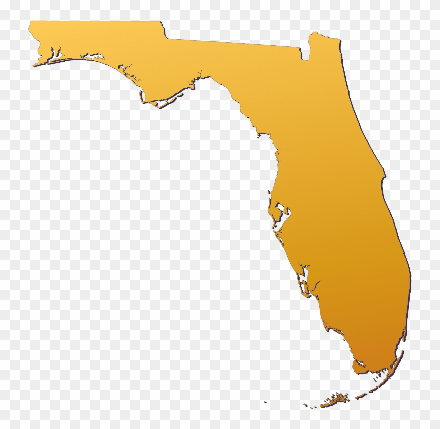 Fl Silhouette Transparent Background - Transparent State Of Florida Png Clipart