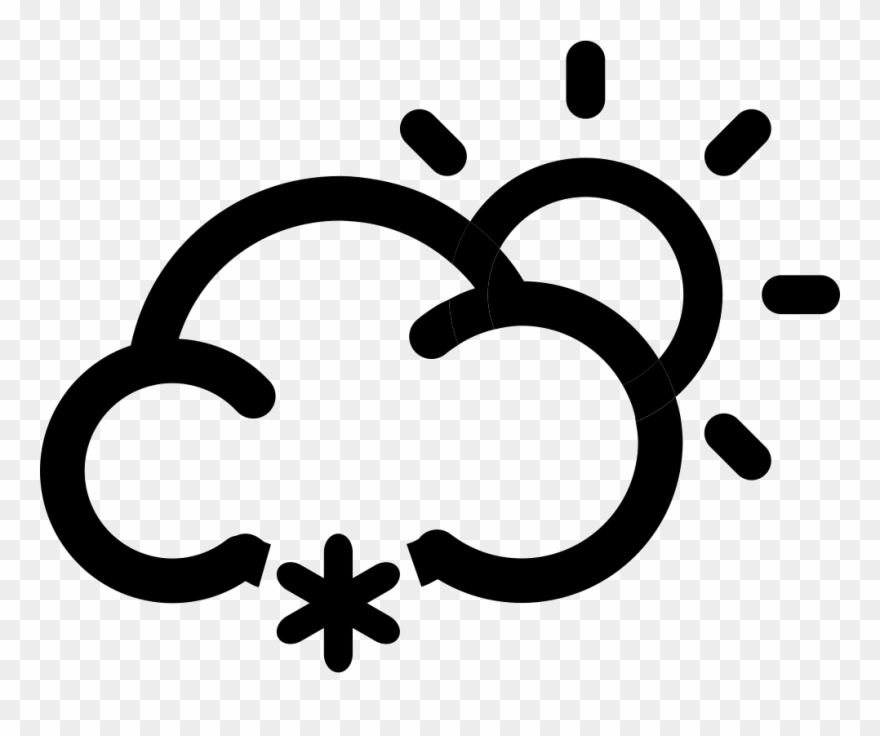 Png File - Sun And Snowflake Icon Clipart