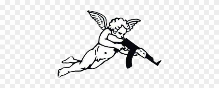 #angel #ak47 - Angel Ak 47 Tattoo Clipart