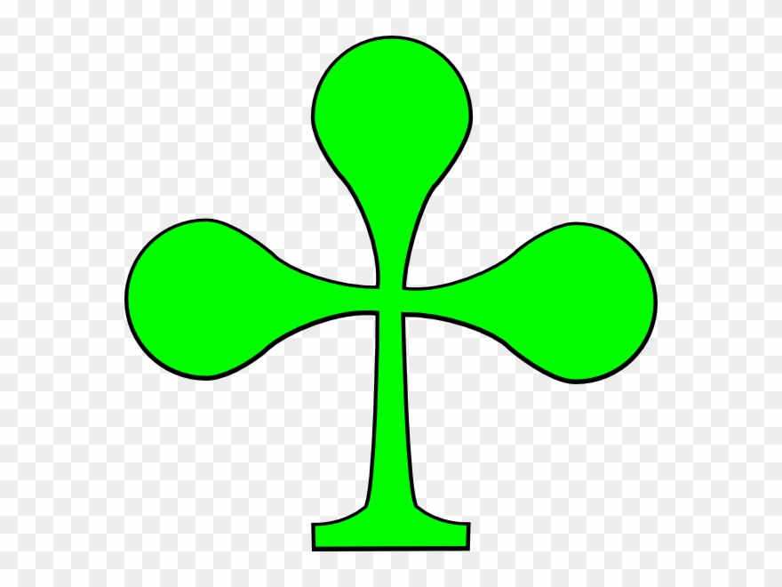 This Free Clipart Png Design Of Green Club Clipart - Club Symbol Cards Transparent Png