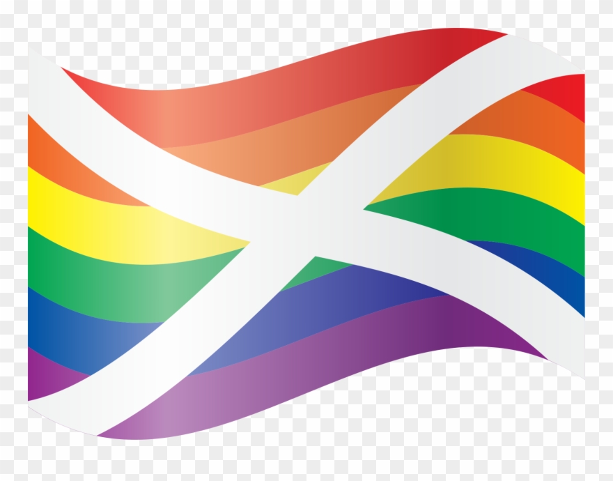 This Free Icons Png Design Of Waving Rainbow Saltire - Saltire Png Clipart
