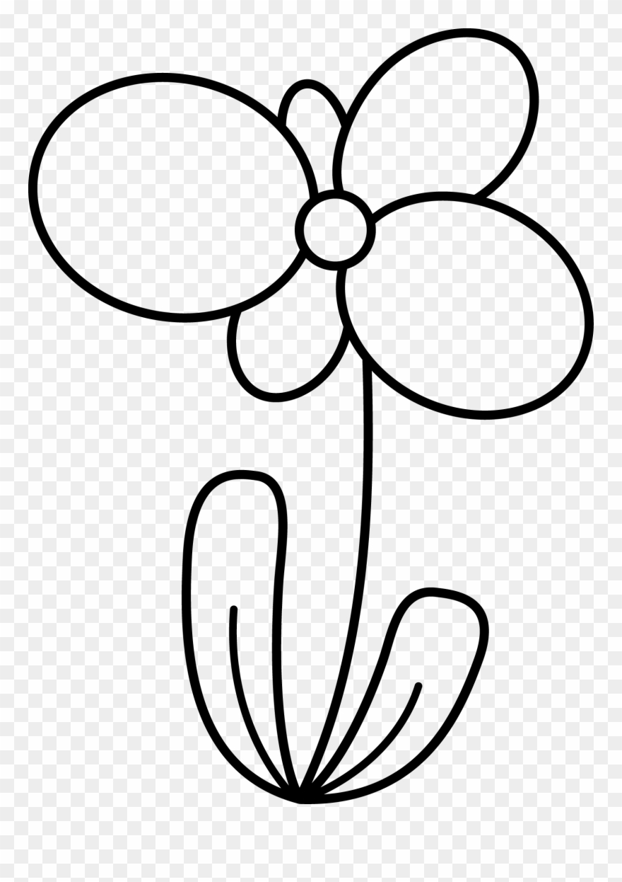 Digital Stamp - Flower - Line Art Clipart