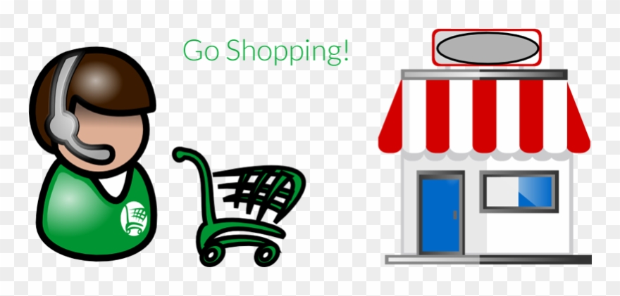 You Go Shopping - Blank Cartoon Storefront Clipart