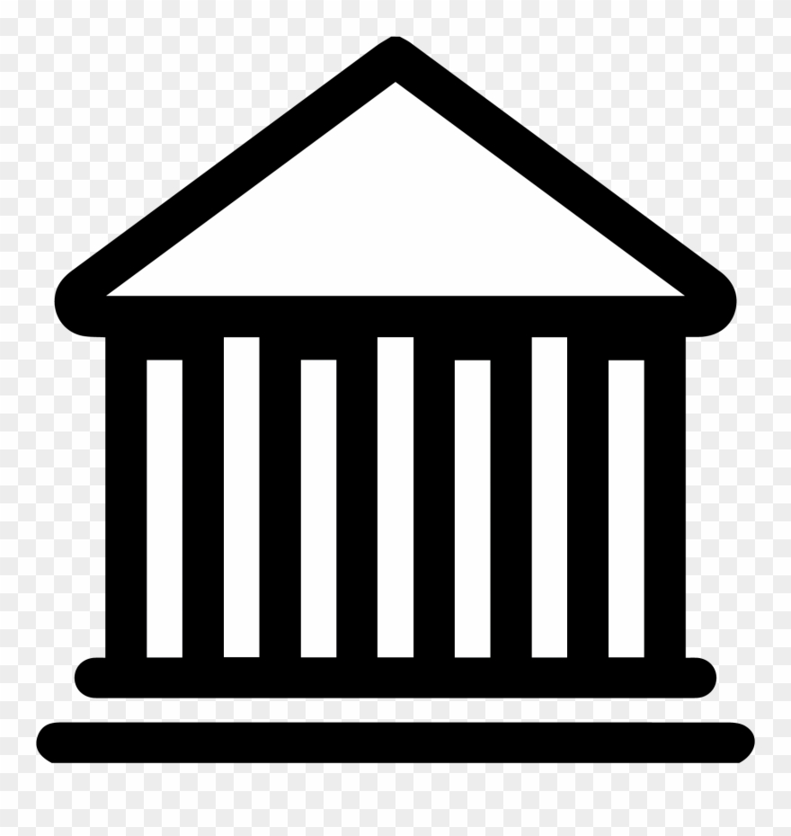 Government Contract Cleaning - Bank Black And White Clipart