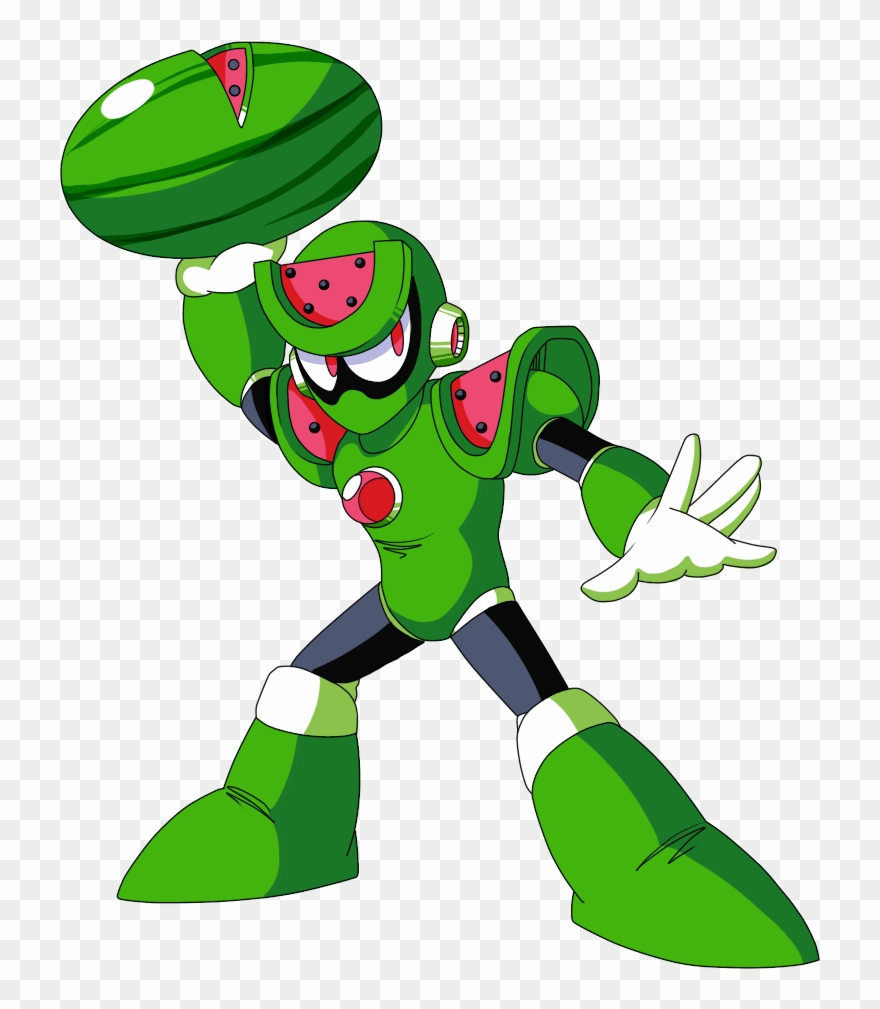 File - Melonmanart2 - Mega Man Watermelon Man Clipart