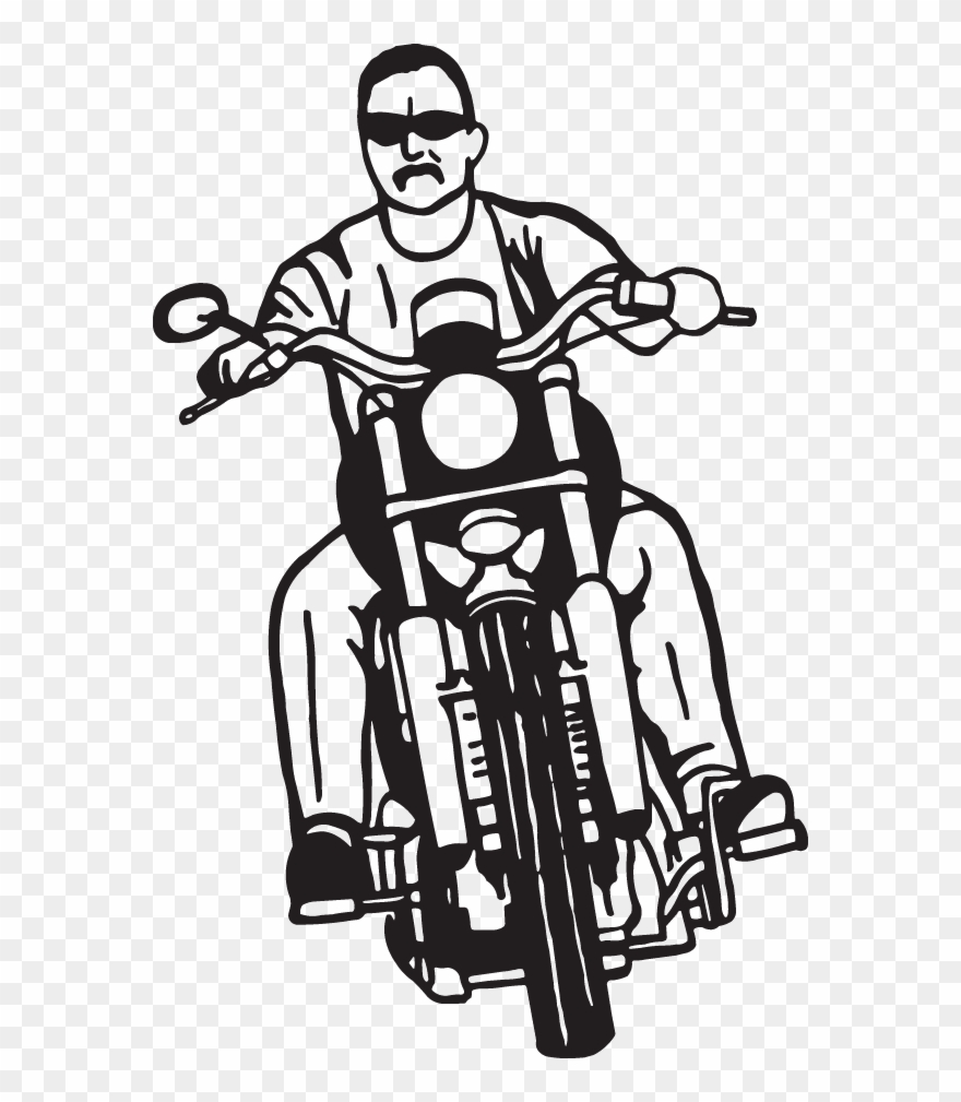 Drawing Motorcycle Chopper - Motorcycle Clipart