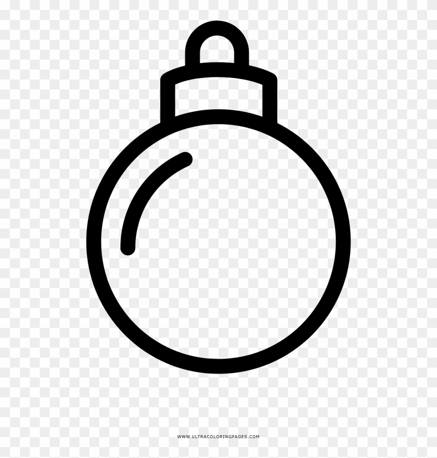 Christmas Ornament Coloring Page - Line Art Clipart